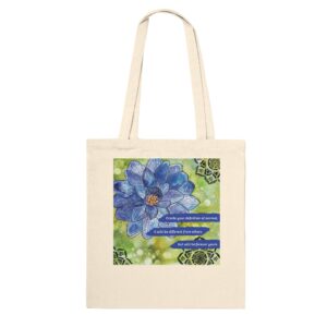Lotus Growth Renewal Tote Bag – Eco-Friendly Cotton, Large Printable Area, Durable Design