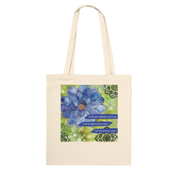 Lotus Growth Renewal Tote Bag – Eco-Friendly Cotton, Large Printable Area, Durable Design